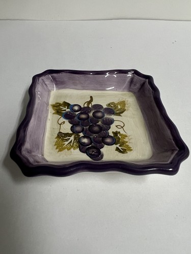1~Tavoli Unlimited Collezione Dipinta a Mano Merlot Ciotola Immersione Uva 4”x4” - Foto 4 di 4