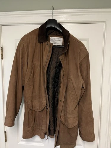 Bloomingdale’s Sawyer of Napa Suede Coat W/ Detach. Hood L - product listing photo