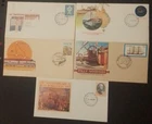 Australia. Five Pre Stamped Envelopes. First Day Covers.