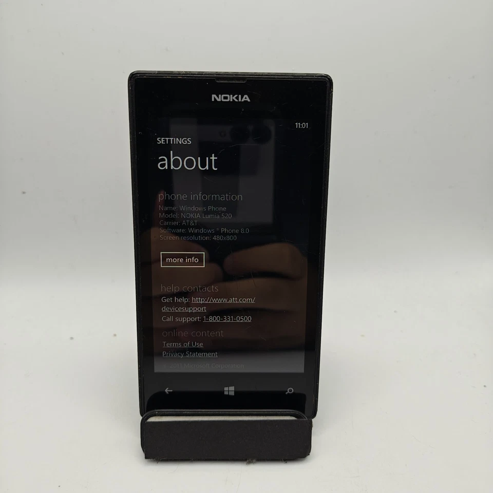 Nokia Lumia 520 Windows Phone Smartphone (AT&T) - 8GB Black #2584 - Image 2 of 4