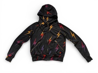 Aviator Nation Classic Bolt Repeat Zip-up Hoodie XS Made in USA