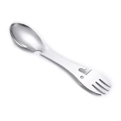 5-in-1 Camping Spork Multi-Tool Stainless Steel Fork Spoon Bottle Opener 3 Color