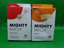 Hero Cosmetics Mighty Surface & Original Hydrocolloid Patch 10Ct & 72Ct Exp 2/27