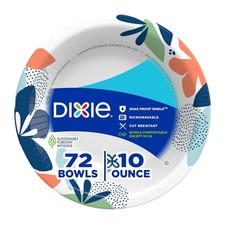 Dixie 10 Ounce Disposable Paper Bowls 72 Count for Paper Snack Bowls