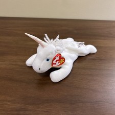 Ty Beanie Babies Mystic the Unicorn 1994 Iridescent Horn, Stuffed Animal