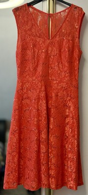 Dresses Yessica C&A Pailletten Cocktailkleid  Kleid Orange Rot  36