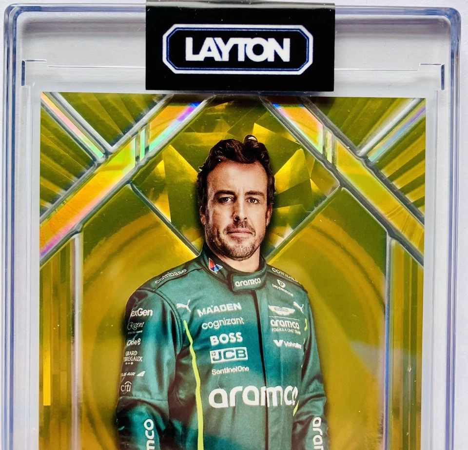 Fernando Alonso 1/1 Liquid Gold (Silver) 2025 Topps Formula 1 F1 Dynasty Card - Image 3 of 4