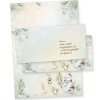 25 Sets Weihnachtsbriefpapier FlöCkchen Mit UmschläGe Briefpapier Weihnachten