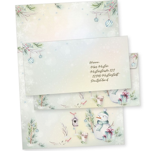25 Sets Weihnachtsbriefpapier FlöCkchen Mit UmschläGe Briefpapier Weihnachten-image