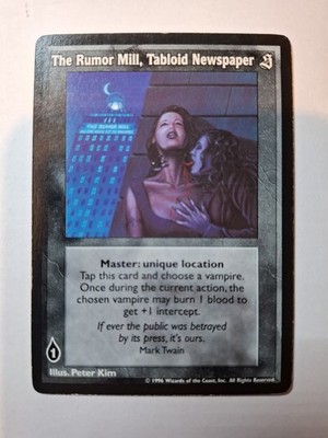 The Rumor Mill, Tabloid Newspaper VTES Vampire Jyhad CCG The Sabbat War 