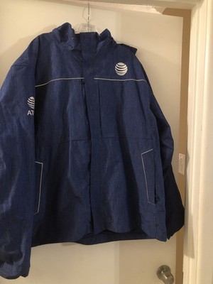 AT&T Employee Jacket Men s  2XL Image Solution Work Wear Coat Hooded Blue