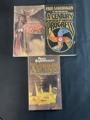 Lot of 3 Fred Saberhagen Books: Holmes Dracula, Century Of Progress, Veils Of 