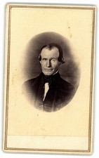Antique CDV Circa 1860s Bearded Man In Suit Unmarked