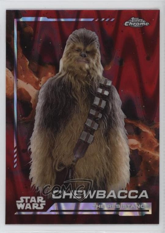 2024 Topps Chrome Star Wars Blaster Red RayWave Refractor Chewbacca #107 09wc