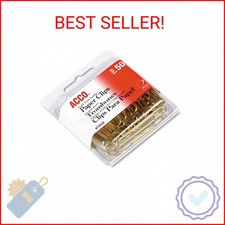ACCO Paper Clips, Jumbo, Smooth, Gold, 50 Clips/Box 72532
