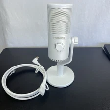 Maono Gaming Microphone White Color Changing Lights model DM30RGB