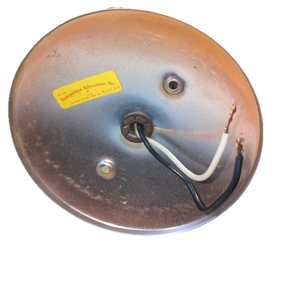 Vintage 1950s-1960s Copper Mid Century Modern Retro Wall Fixture Sconce TESTED - Image 4 of 4