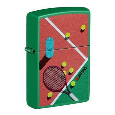 Zippo Ölfeuerzeug Tennis Design Flat Top Case Winddicht Geschenk Verpackt Neu