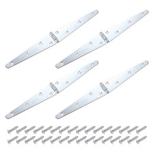 4 Pcs 6" Silver Strap Hinges FENCES GATE Shed Door Hinges Gate Hinge with Screws