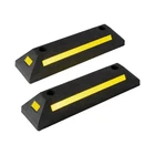 Heavy Duty Rubber Car Parking Stopper - 2 Pcs Tire Wheel Stops for Garage