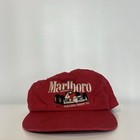 Vintage 90s Marlboro Racing Team '92 Snapback Truckers Embroidered Red Hat Cap