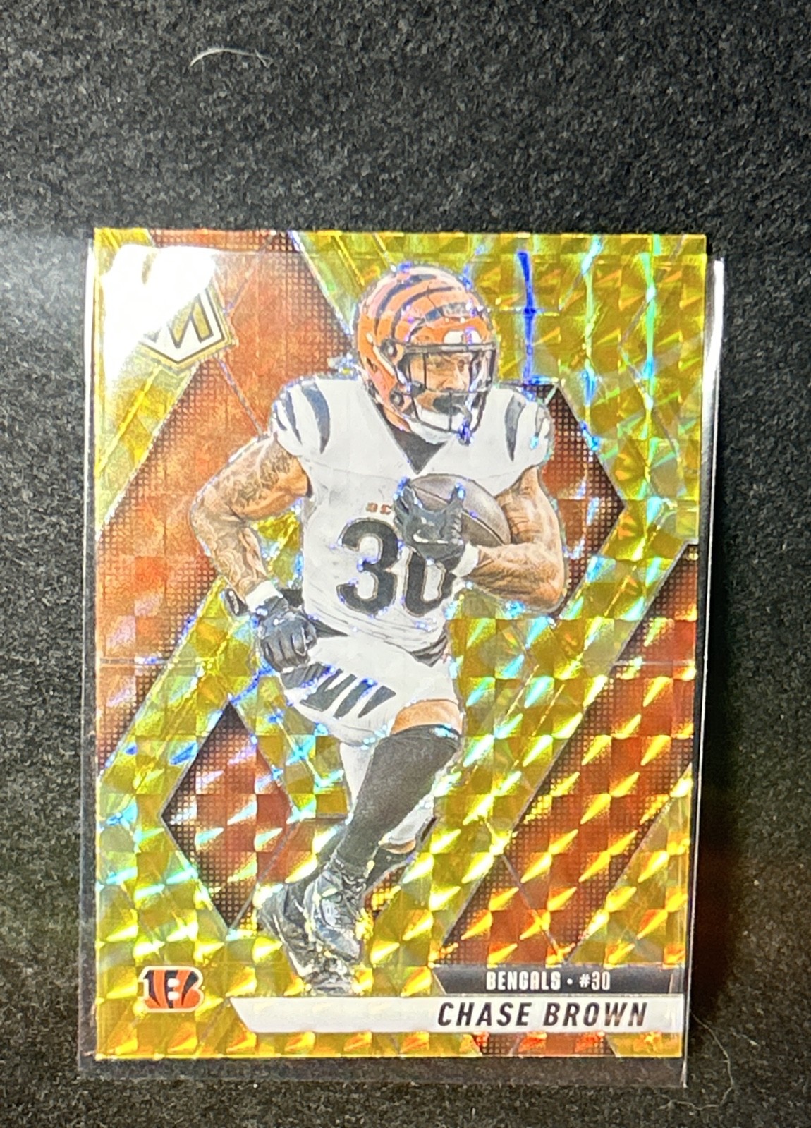 2025 Panini Mosaic - Chase Brown #220 Reactive Yellow Mosaic Prizm