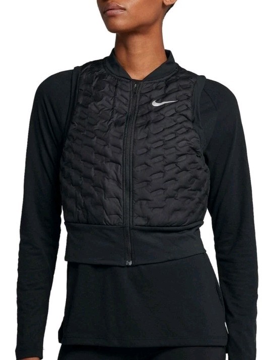 NIKE AEROLOFT RUNNING GILET VEST SIZE L (AA3575 010) BLACK