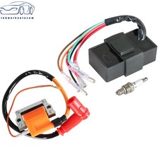 G1 Gas 2 Cycle Golf Car Cart Ignition Coil CDI Box Spark Plug For Yamaha 79-86