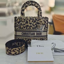Rare Christian Dior Leopard Handbag D-lite