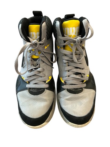 Nike Air Ultra Force Men's Sneaker 2013 Grey Black Yellow 555087-001 Mens 12 - Picture 2 of 8