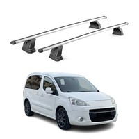 Alu DachträGer FüR Peugeot Partner Ii 2008-2018 TÜV T-Nut 75 Kg 2Tlg Silber