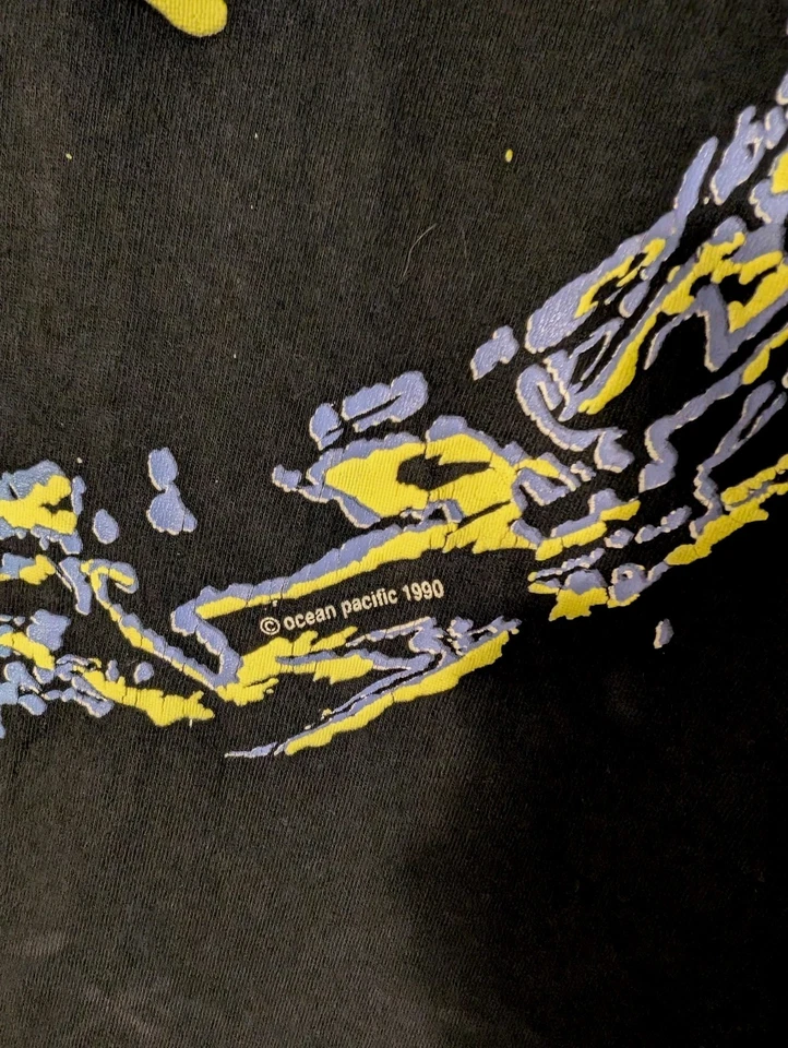 Camisa vintage Ocean Pacific anos 90 surf ponto único skatista grunge G EUA  - Imagem 3 de 4
