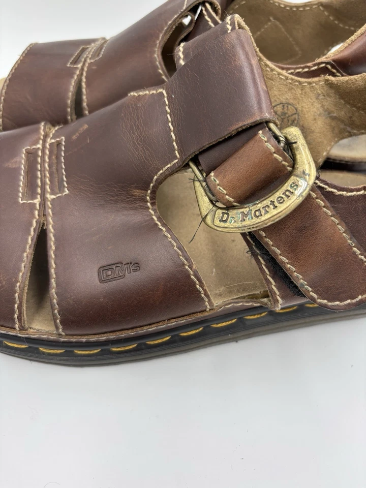 Dr. Martens Sandals Brown Leather Fisherman Adjustable Men’s 12 Y2K Chunky - Image 2 of 4