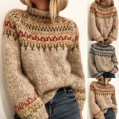 Mock Neck Pullover Unisex Pullover Bedruckt Gerade Halber Rollkragen