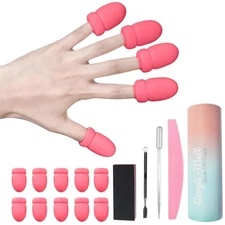 Gel Polish Remover Refill Kits for Nails, 4-in-1 Pink Nail Polish Remover Set...