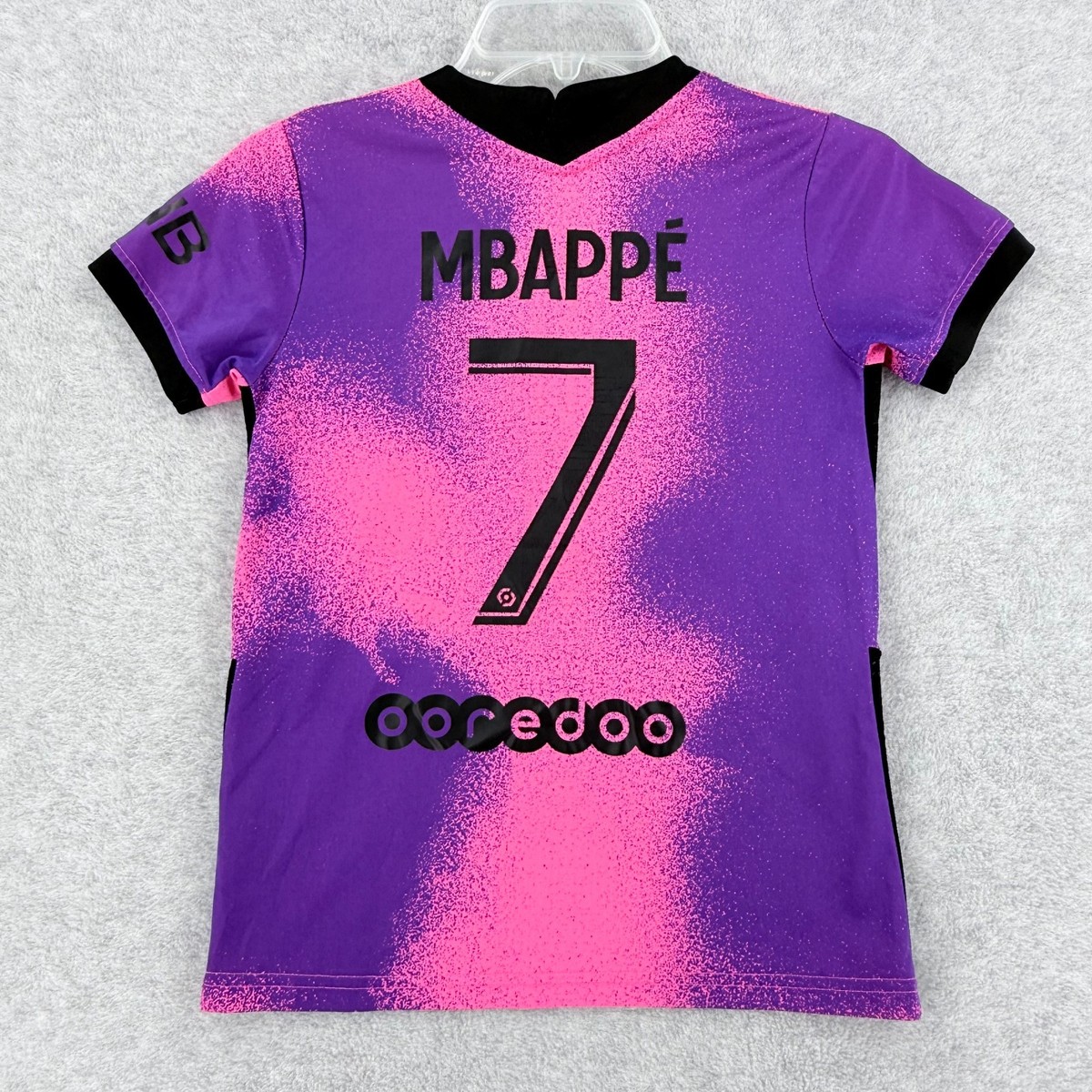 PSG Mbappe 7 Soccer Jersey Paris Saint Germain Small Pink Kids