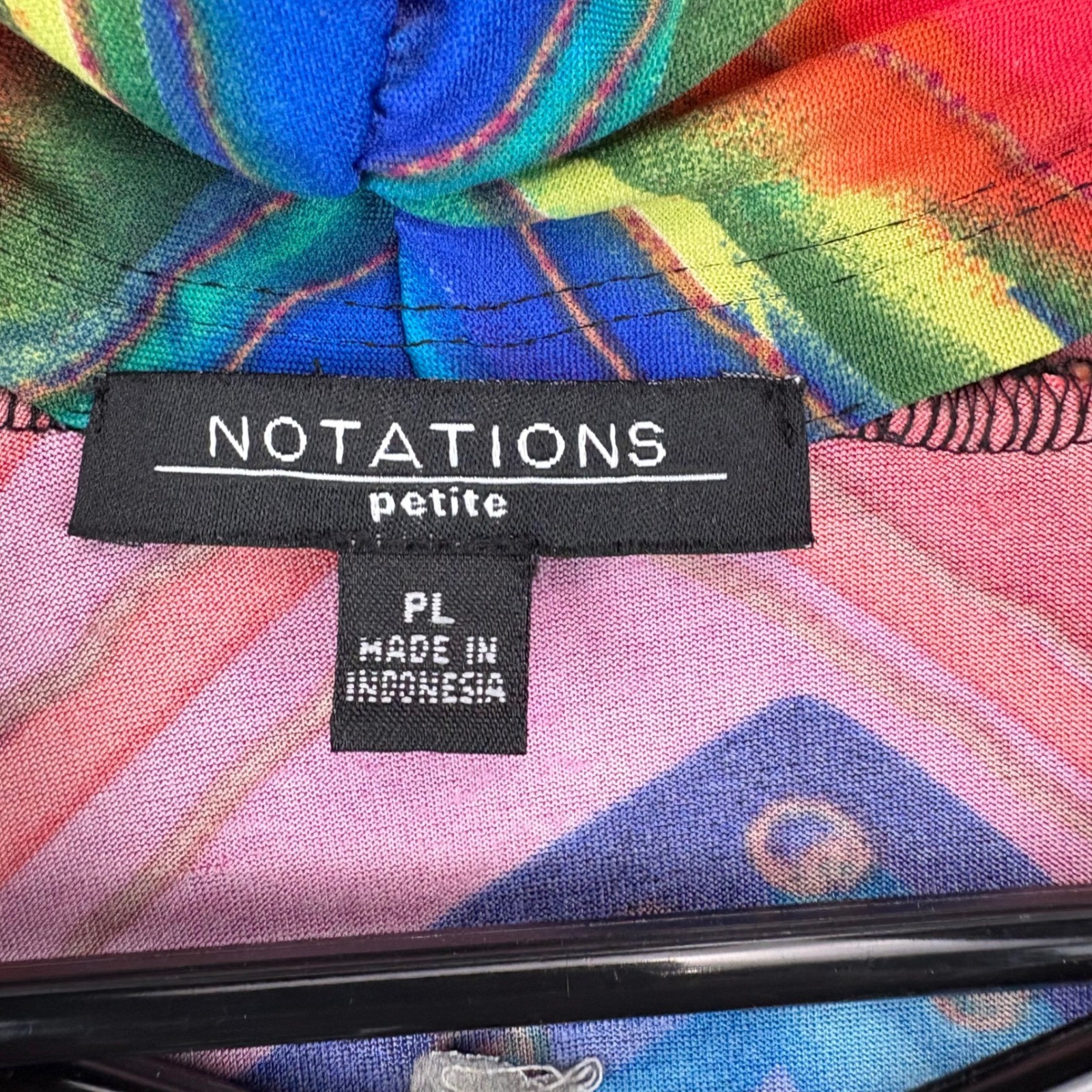 Notations Petite Multicolor Chevron Zigzag Print … - image 2