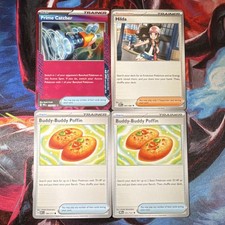 Pokémon Trainer Card Lot Hilda Prime Catcher Buddy-Buddy Poffin 4 Cards