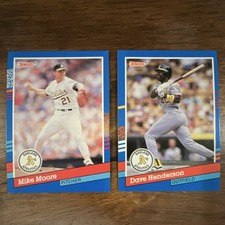 Donruss 1997 Oakland Athletics MLB Card Lot Mike Moore Dave Henderson