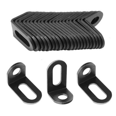 Rierdge 24 Pcs Slotted L Brackets Heavy Duty, 18x18x30mm Adjustable L-Shape C...