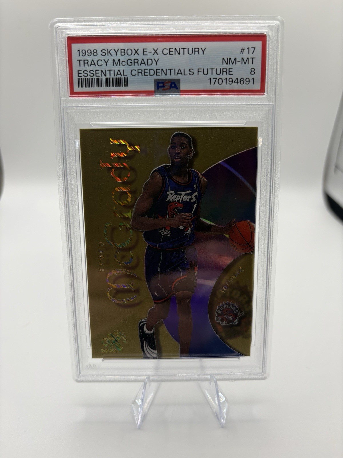 1998 Skybox E-X Century Tracy McGrady Essential Credentials Future PSA 8 31/74