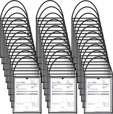 Job Ticket Holders 50 Pack 9 X 12 Inch Clear Plastic with Strap Double Sided