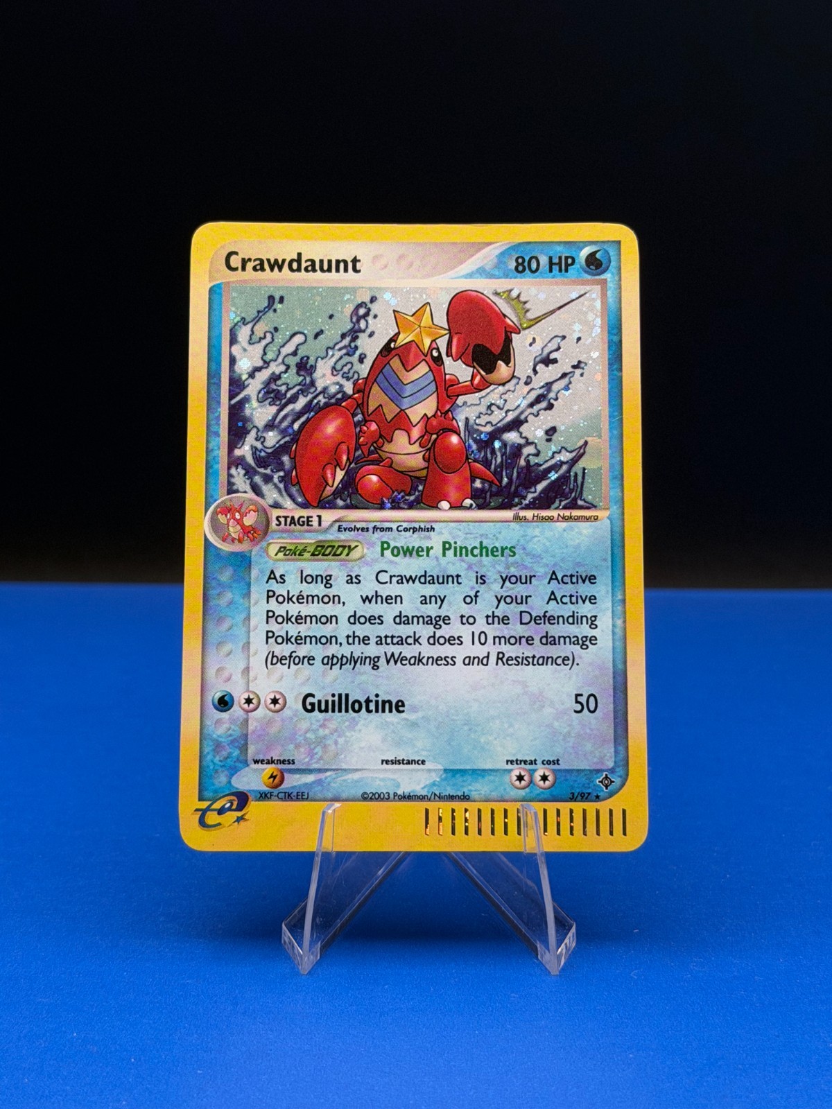 2003 Pokemon EX Dragon Crawdaunt Reverse Holo #3/97 - LP