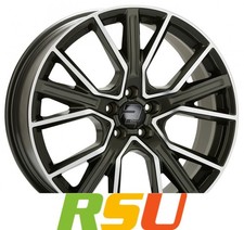 2DRV WH34 dark gunmetal hochglanzpoliert 8x19" ET30 LK5 112 ML 66.6 Alufelgen...