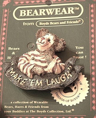Boyds Bears pin ''Graffitie Put on Your Happy Face'' #2001-72 New retired Clown