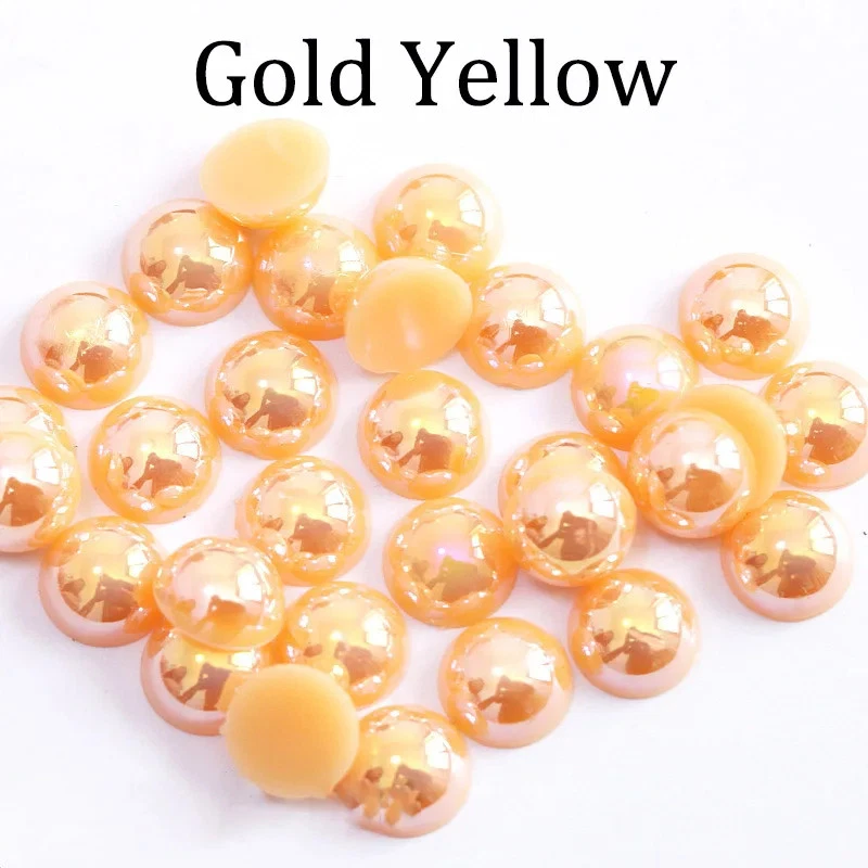 Cabochões de pérolas de imitação de costas planas 2 a 14 mm meia rodada para artesanato de joias faça você mesmo - Imagem 4 de 4