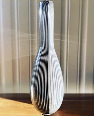 Vintage mid century mezza filigrana 16'' vase attributed to Dino Martens Italy