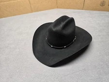 MHT Westerns 3X Beaver Blend Size 7 Black Felt Cowboy Hat Master Hatters  Texas 