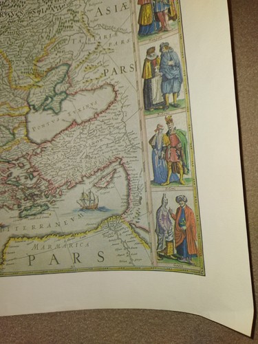 Vintage Maps: 22" X 16" Guilielmo Blaeuw Europa & 1651 Map of the World - Picture 11 of 17