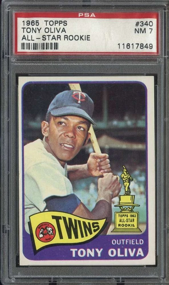 1965 TOPPS #340 TONY OLIVA PSA 7 TWINS HOF *B65351